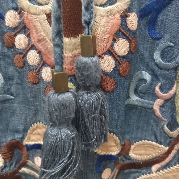 Chelsea & Theodore Denim Embroidered Dress - Picture 4 of 8